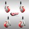Service Caster 3 Inch 316SS Red Poly Swivel 3/4 Inch Expanding Stem Caster Brake SCC, 2PK SCC-SS316EX20S314-PPUBRED-2-TLB-2-34 - alternate 3